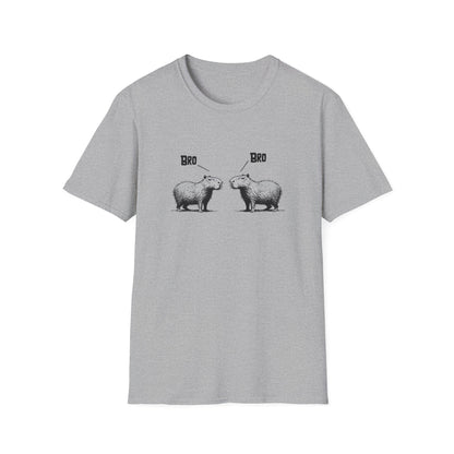 Funny Capybara Bro T-Shirt, Animal Lover Gift, Cute Humor Tee, Unisex Casual Wear, Fun Birthday Present, Quirky Graphic Shirt