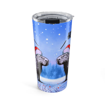 Ho Ho Ho Free Personalized Coffee Mug Tumbler – Funny Holiday Capybara Christmas Tumbler