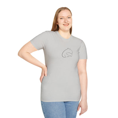 Capybara  Cuddles - Minimalist Softstyle Tee