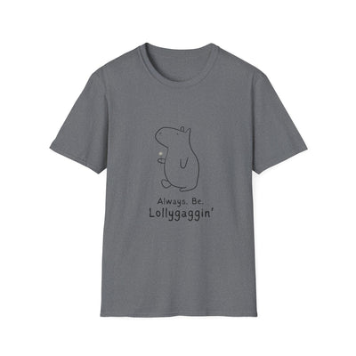 Funny Minimalist Tee - Always. Be. Lollygagin’. Capybara Shirt