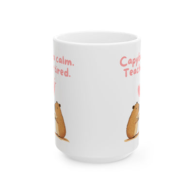 Capybara ceramic mug design - detail view