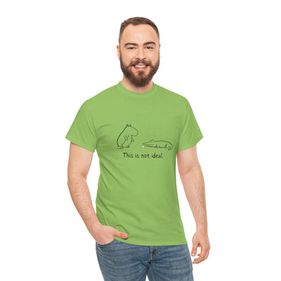 “This Is Not Ideal” Capybara Funny Golf T-Shirt –  Heavy Tee