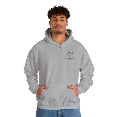 America Hoodie - Patriotic Capybara "Red White & Chill" Adult Hoodie