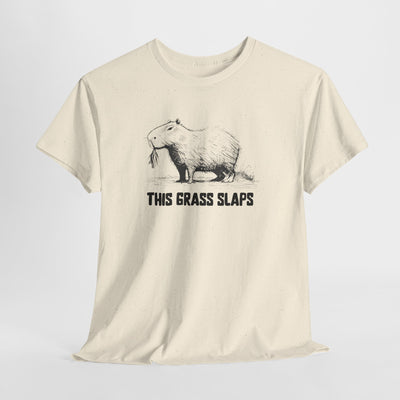 This Grass Slaps T-Shirt | Funny Chill Graphic Heavy Cotton Tee - view 9