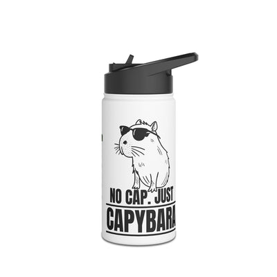 Personalized No Cap Just Capybara Water Bottle