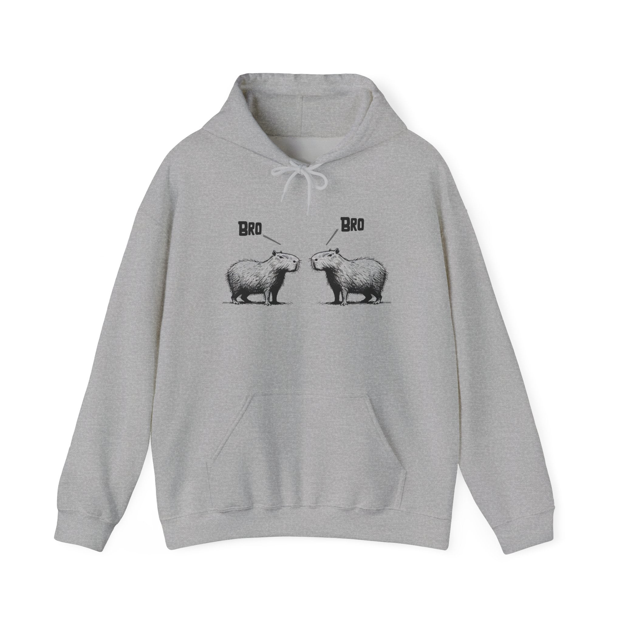 Bro Bro Sweatshirt – Classic Fit Gildan Crewneck – Funny Capybara Design for Kids & Adults