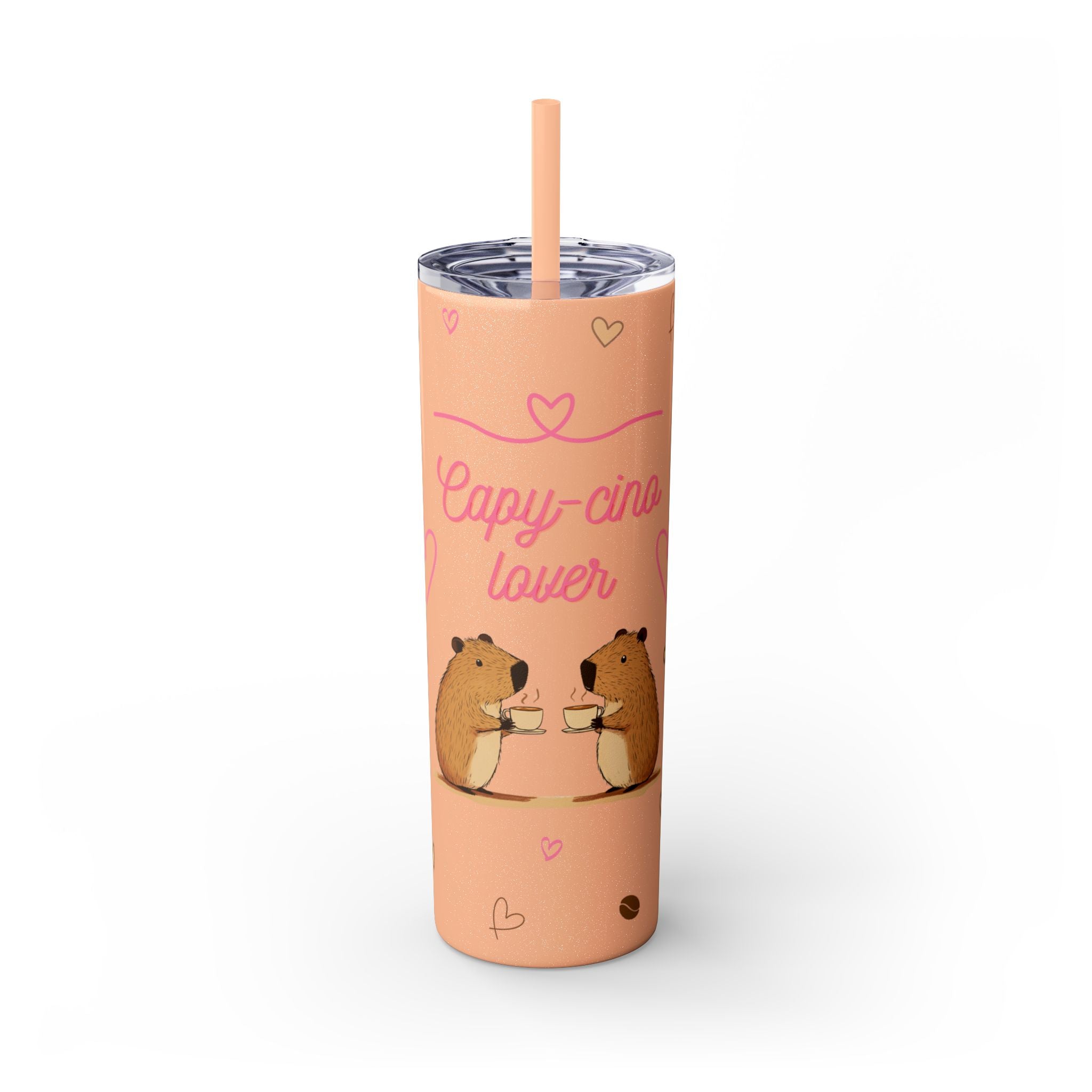Capycino Lover Travel Mug – Capybara Coffee Skinny Tumbler