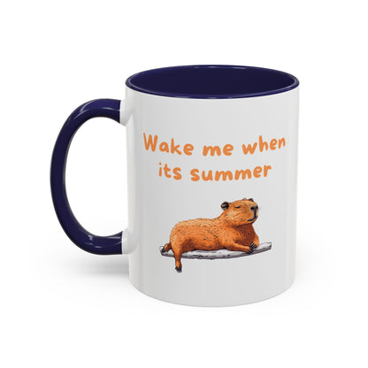 Wake Me When It's Summer - Fun Accent Coffee Mug