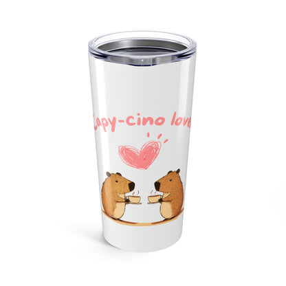 Capybara Heart Coffee Lover 20oz Tumbler - Perfect Gift for Animal Lovers and Coffee Enthusiasts