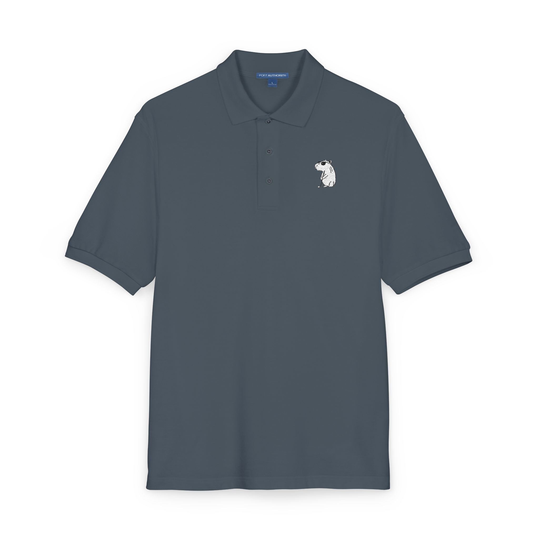 Capybara Chill Funny Embroidered Golf Polo