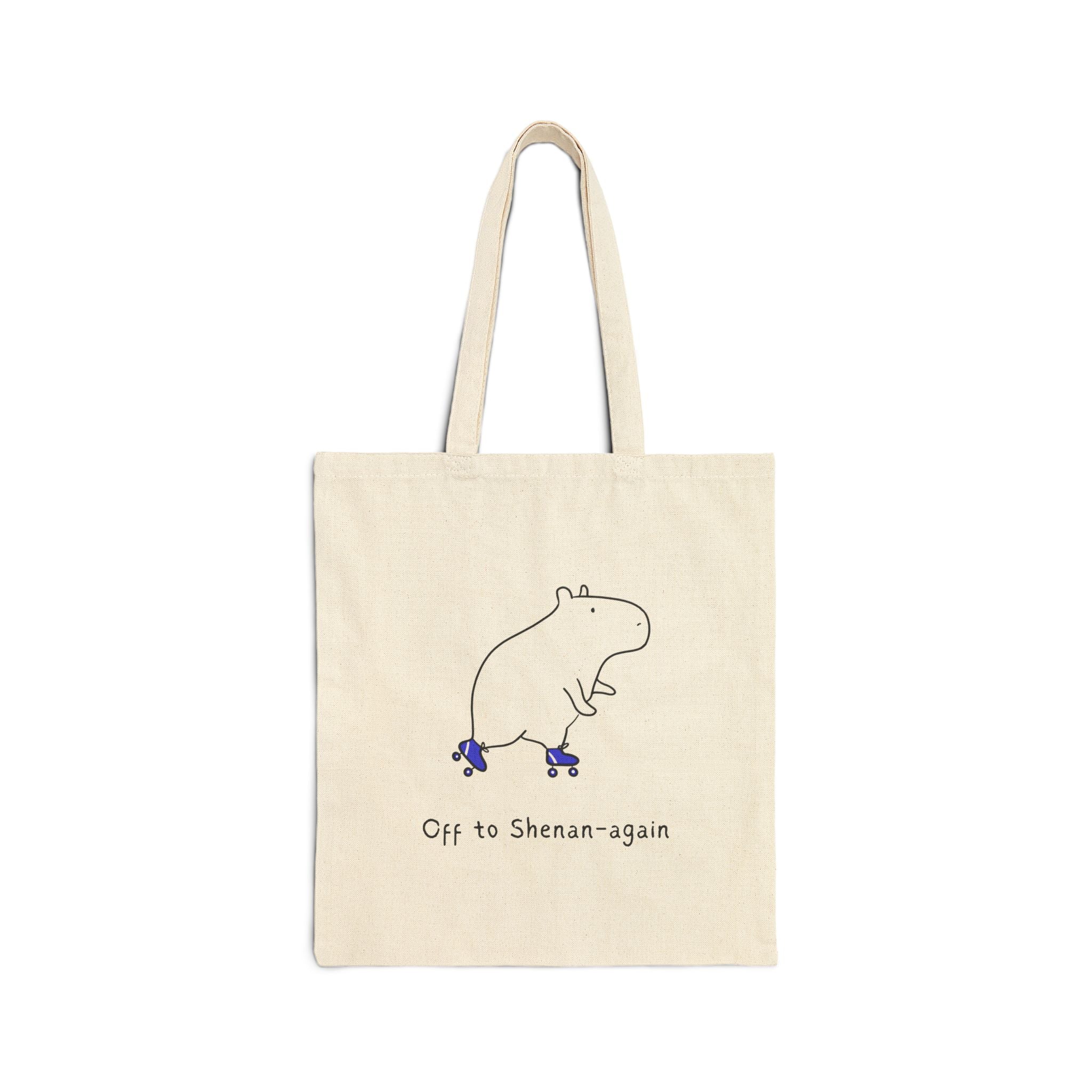 Off to Shenan-again Capybara Canvas Tote Bag