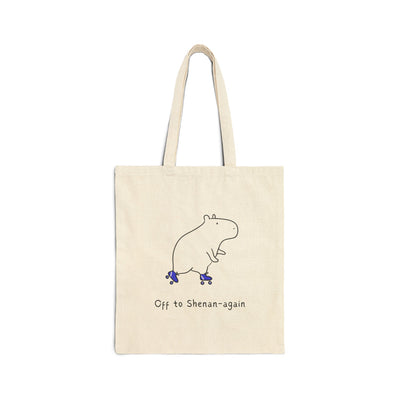 Off to Shenan-again Capybara Canvas Tote Bag