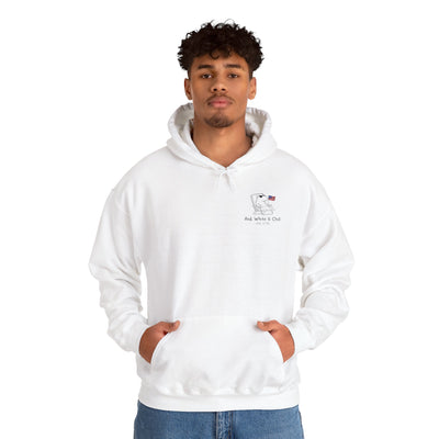 America Hoodie - Patriotic Capybara "Red White & Chill" Adult Hoodie