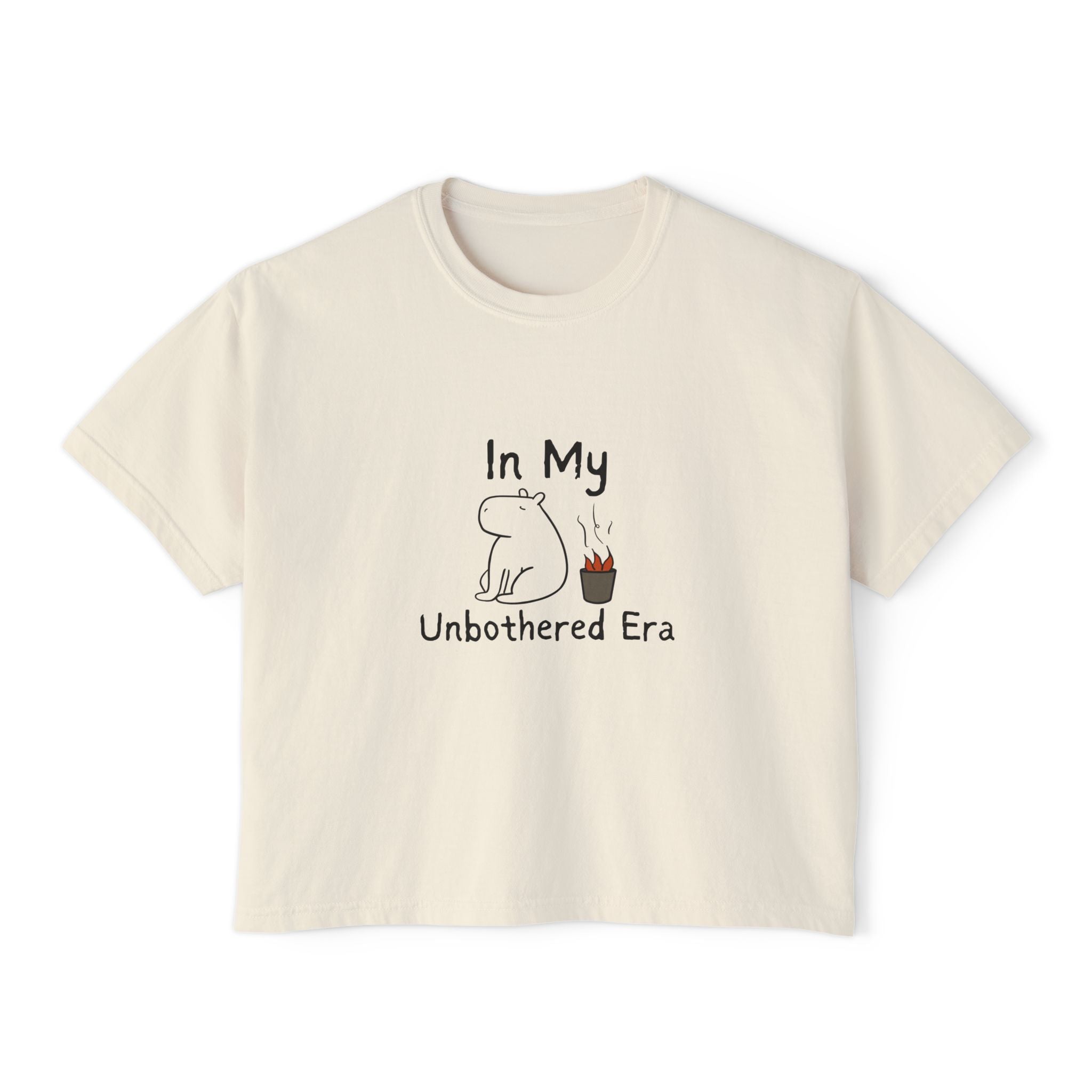 "In My Unbothered Era" Capybara - Women's Boxy Tee Shirt
