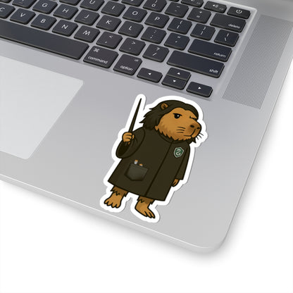 Whimsical Wizard Professor Severus Napebara Kiss-Cut Vinyl Sticker - Capybara School of Witchcraft & Wizardry - Gifts for Kids, Laptop Stickers, Creative Party Favors