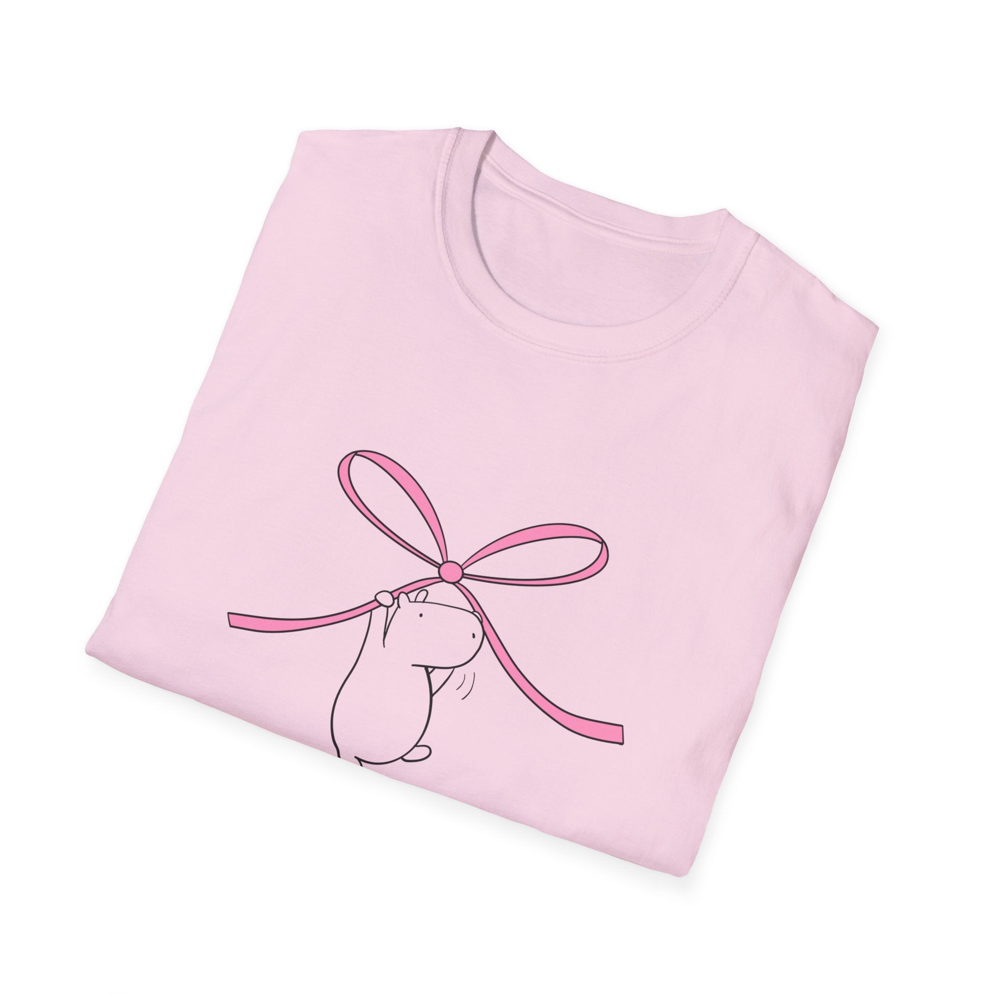 Coquette Bow Shirt – Cute Pink Bow Capybara Aesthetic Tee