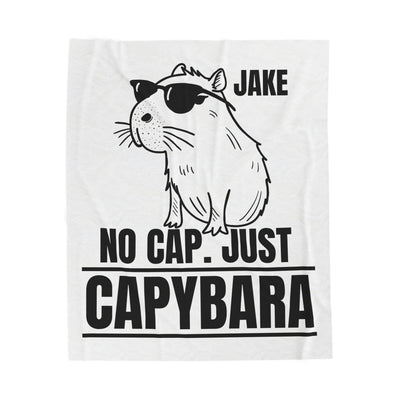 No Cap Just Capybara Personalized Fleece Blanket