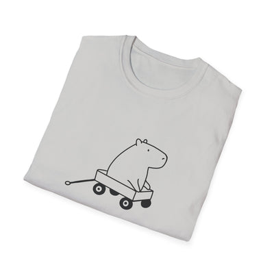 Funny Minimalist Tee - Here Against My Will Capybara Shirt