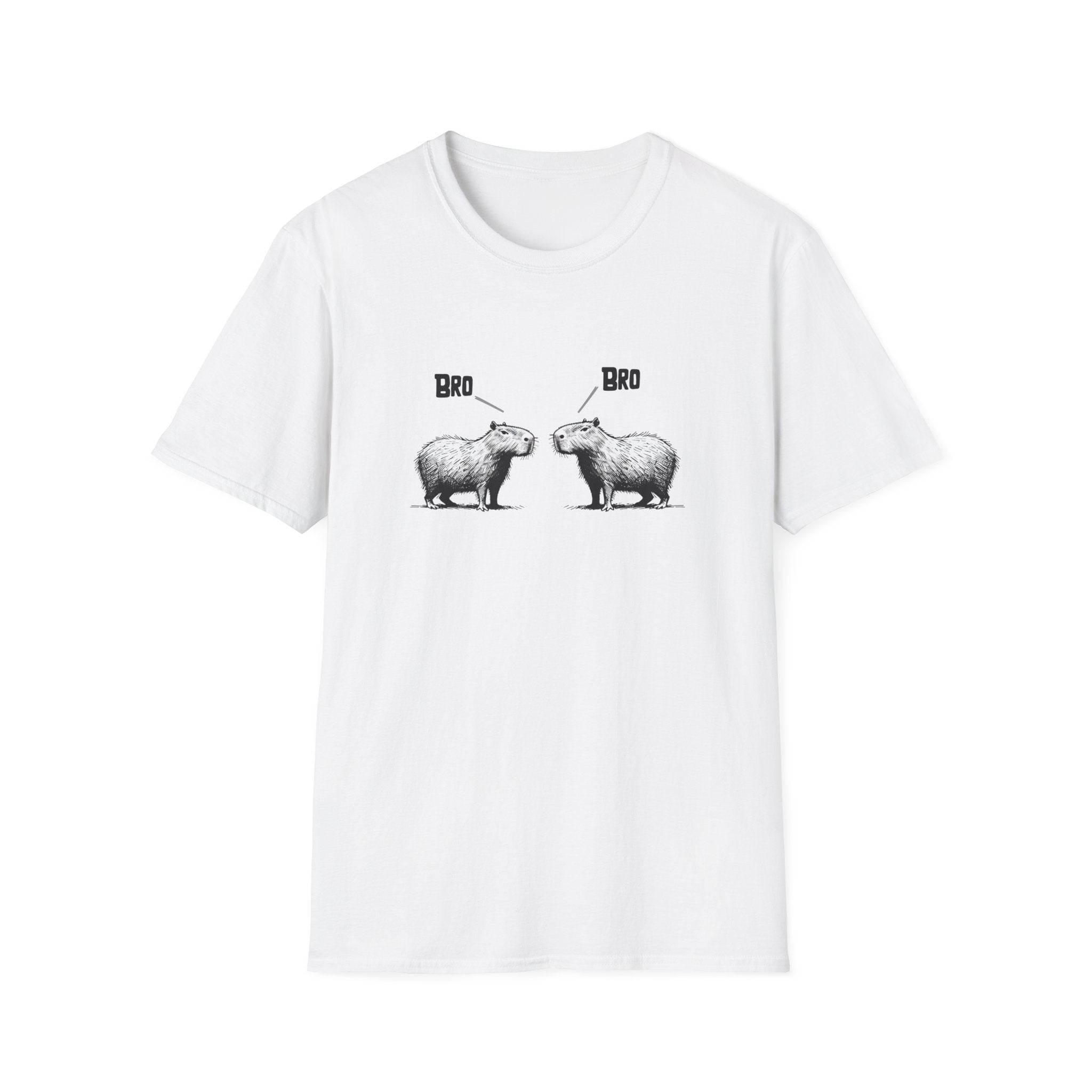 Funny Capybara Bro T-Shirt, Animal Lover Gift, Cute Humor Tee, Unisex Casual Wear, Fun Birthday Present, Quirky Graphic Shirt