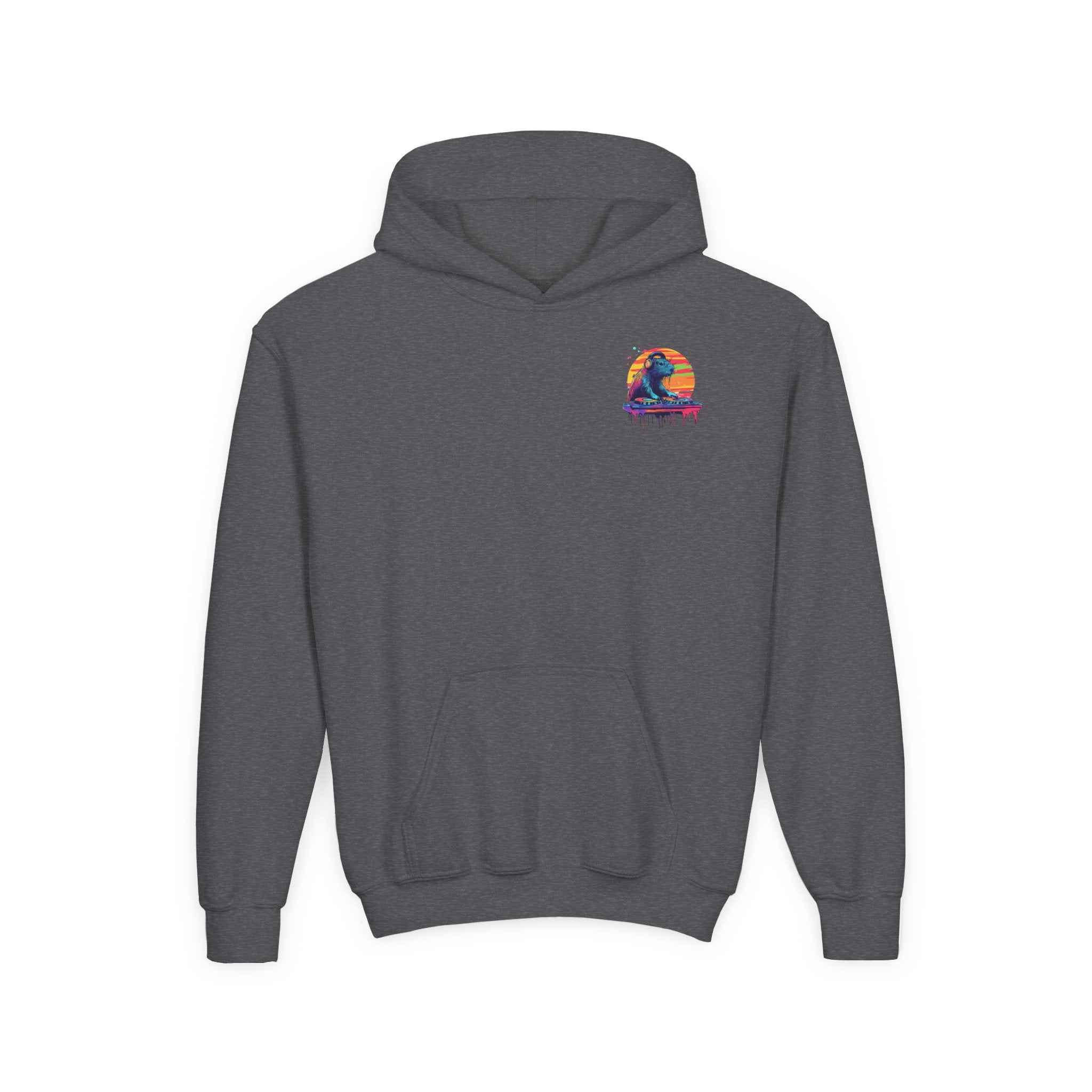 DJ Capybara Kids Hoodie | Music Lover Sweatshirt, Festival Vibes for Kids
