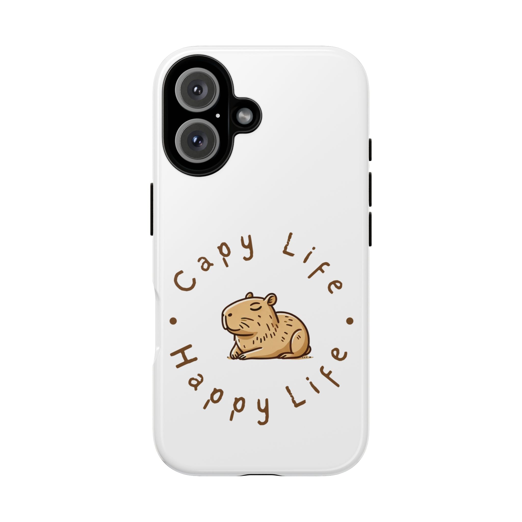 Capy Life Happy Life Signature Logo Phone Case