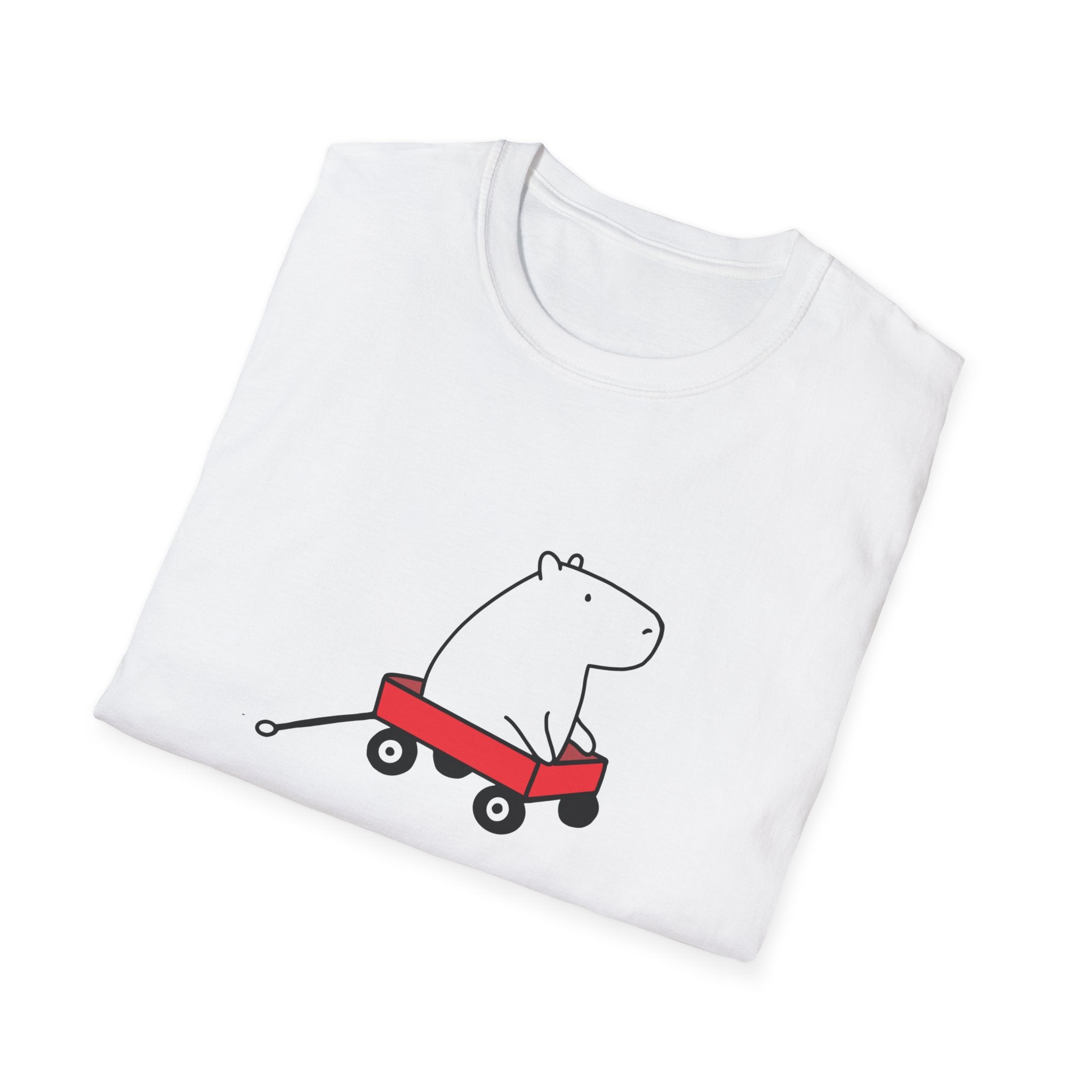Funny Minimalist Tee - Here Against My Will Capybara Shirt