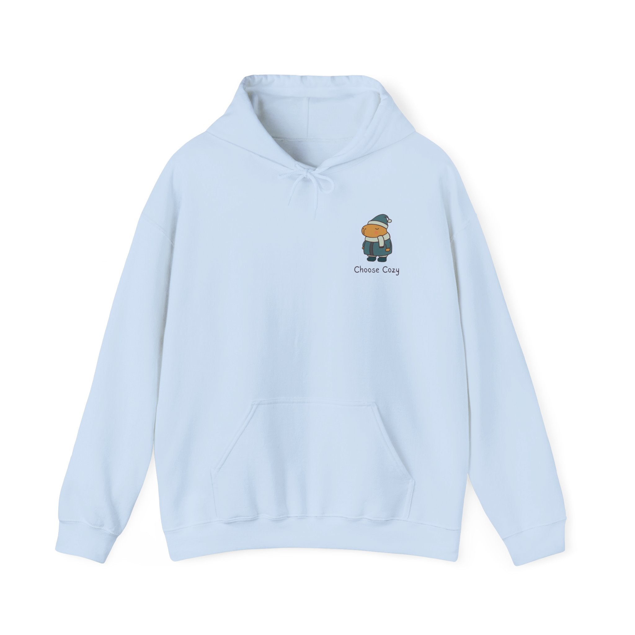 Choose Cozy Adult Capybara Hoodie – Minimal Winter Hoodie