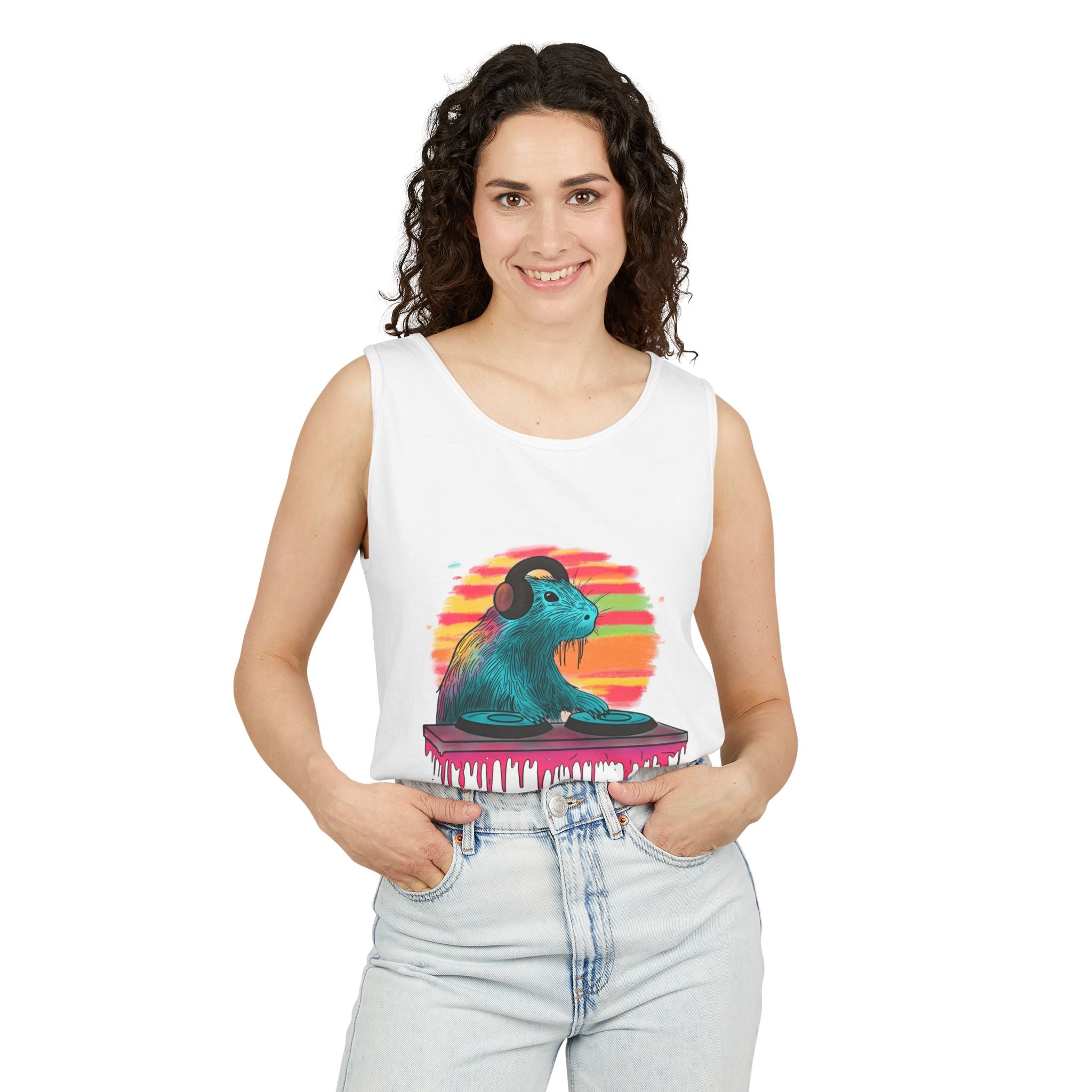 DJ Capybara Retro Music Tank Top