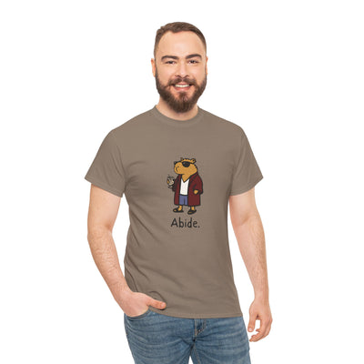 "Abide" Capybara Dude Heavy Tee