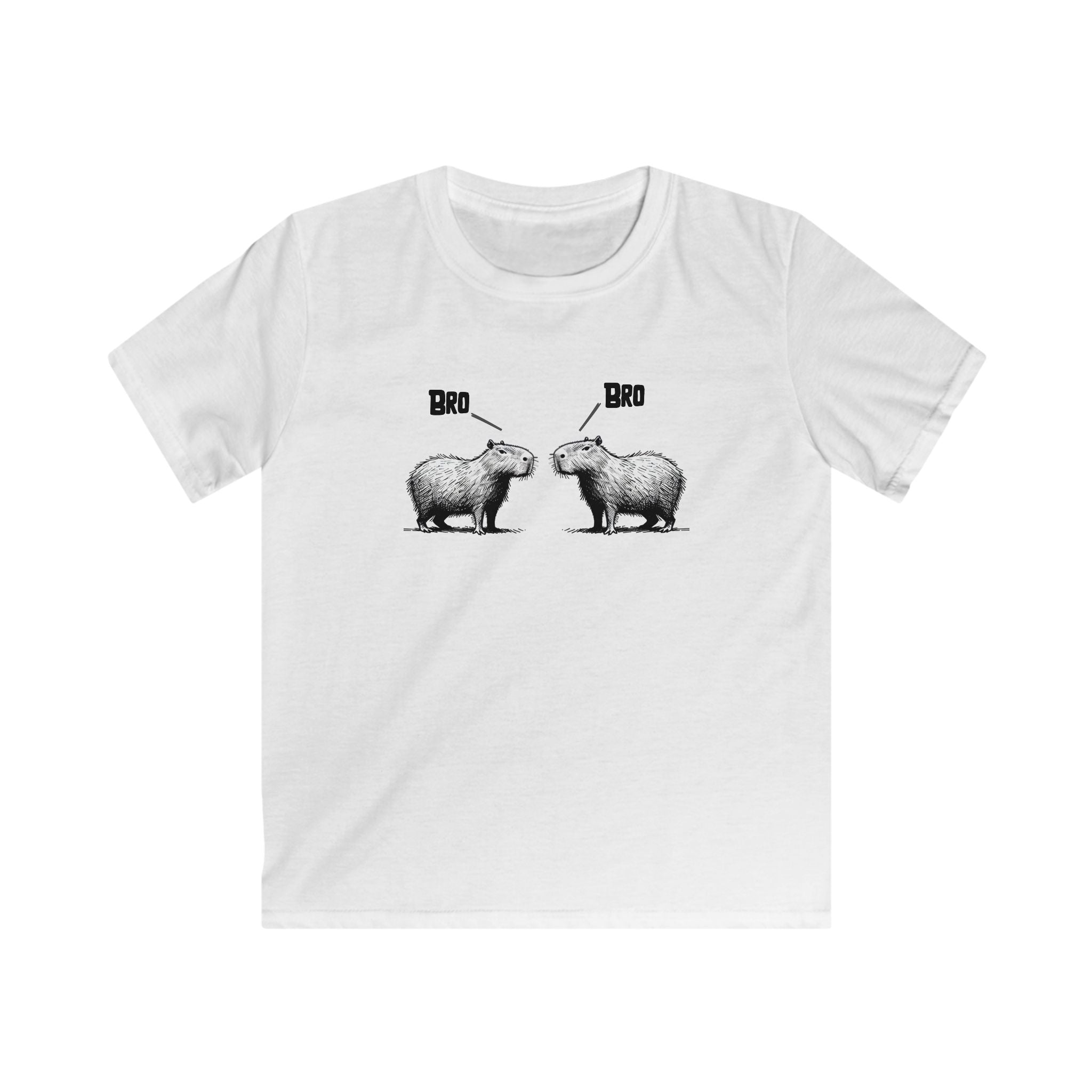 Capybara Kids Tee, Bro Bro, CapyBros Unisex Youth Tee