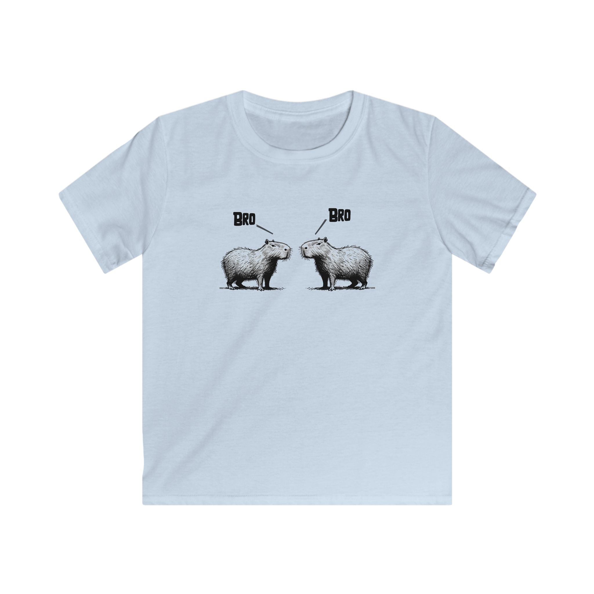 Capybara Kids Tee, Bro Bro, CapyBros Unisex Youth Tee