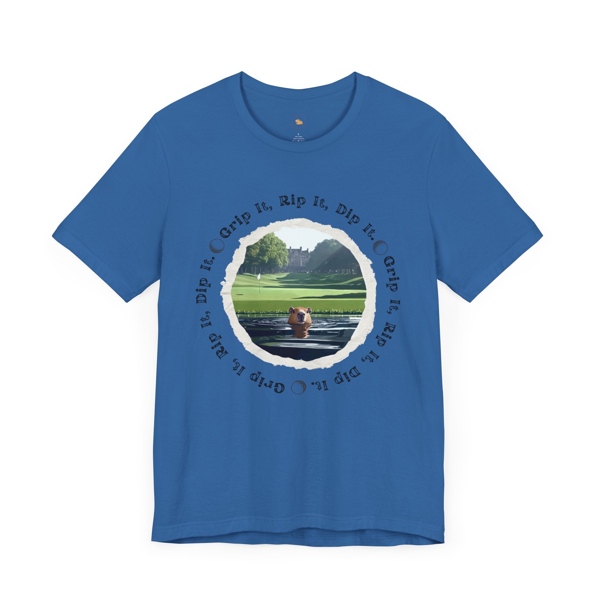 Capybara Grip It, Rip It, Dip It Tee (Capy Golf Edition)