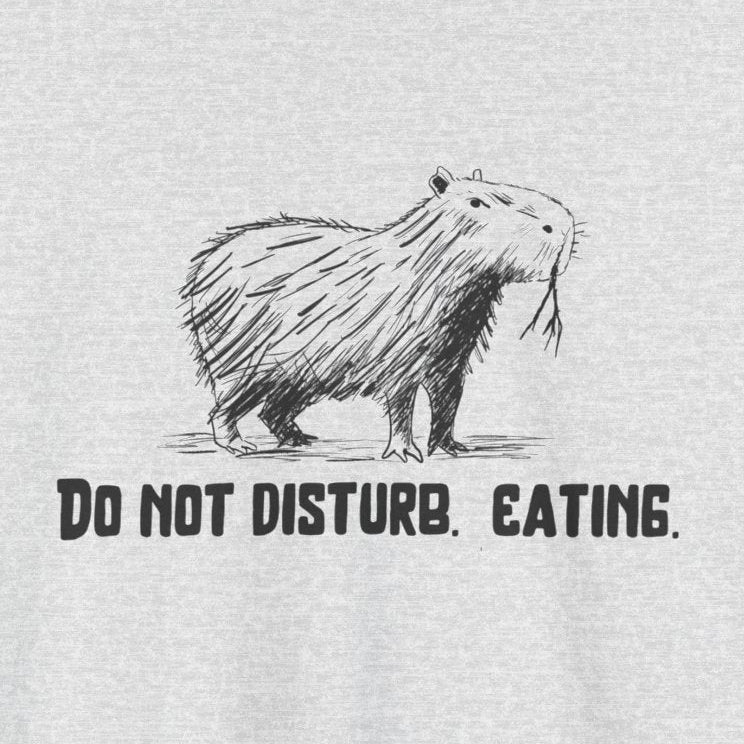 Do Not Disturb. Eating. Capybara Heavy Tee