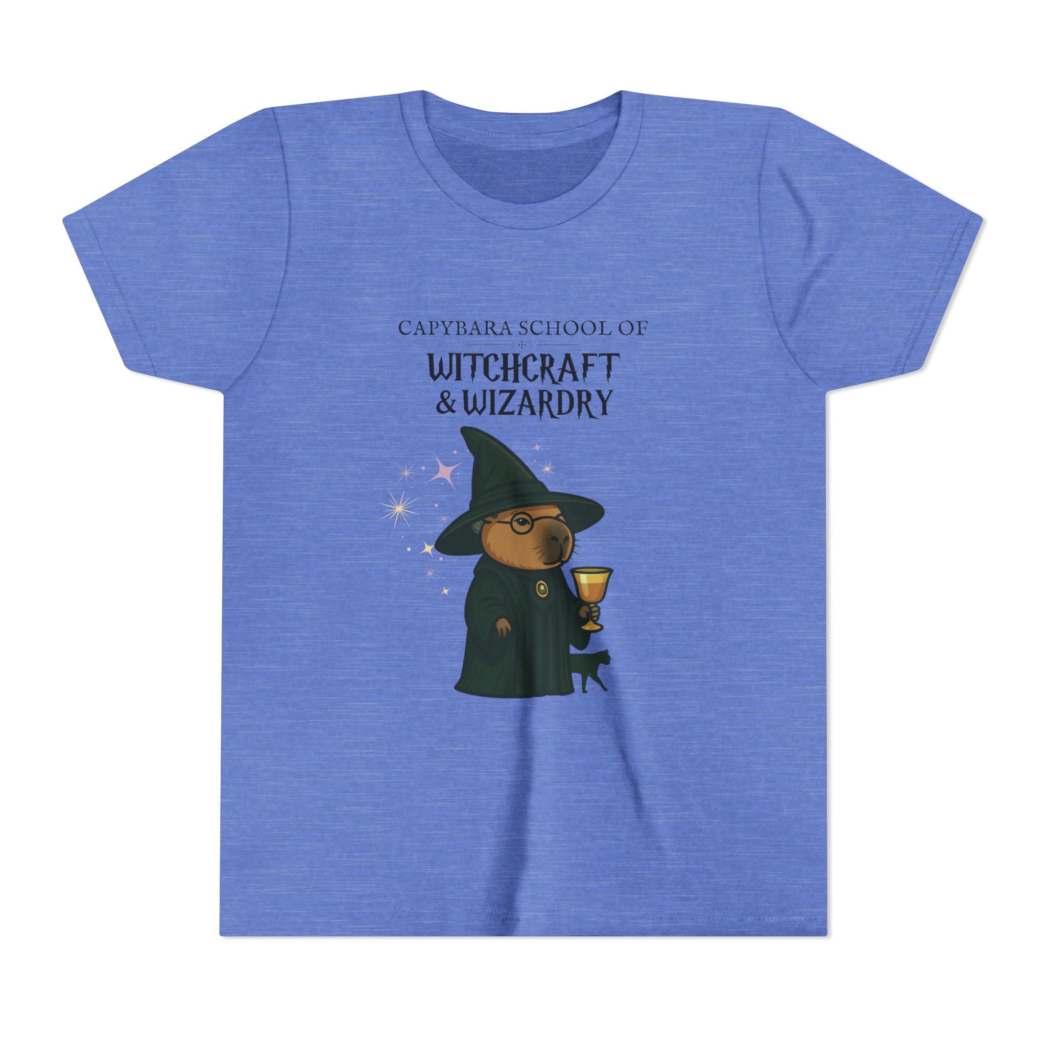Whimsical Youth Tee - Capybara Professor McGonagall Shirt, Capybara School of Witchcraft & Wizardry, Funny Harry Potter Parody | Magical Fandom Gift |  Unisex Tee