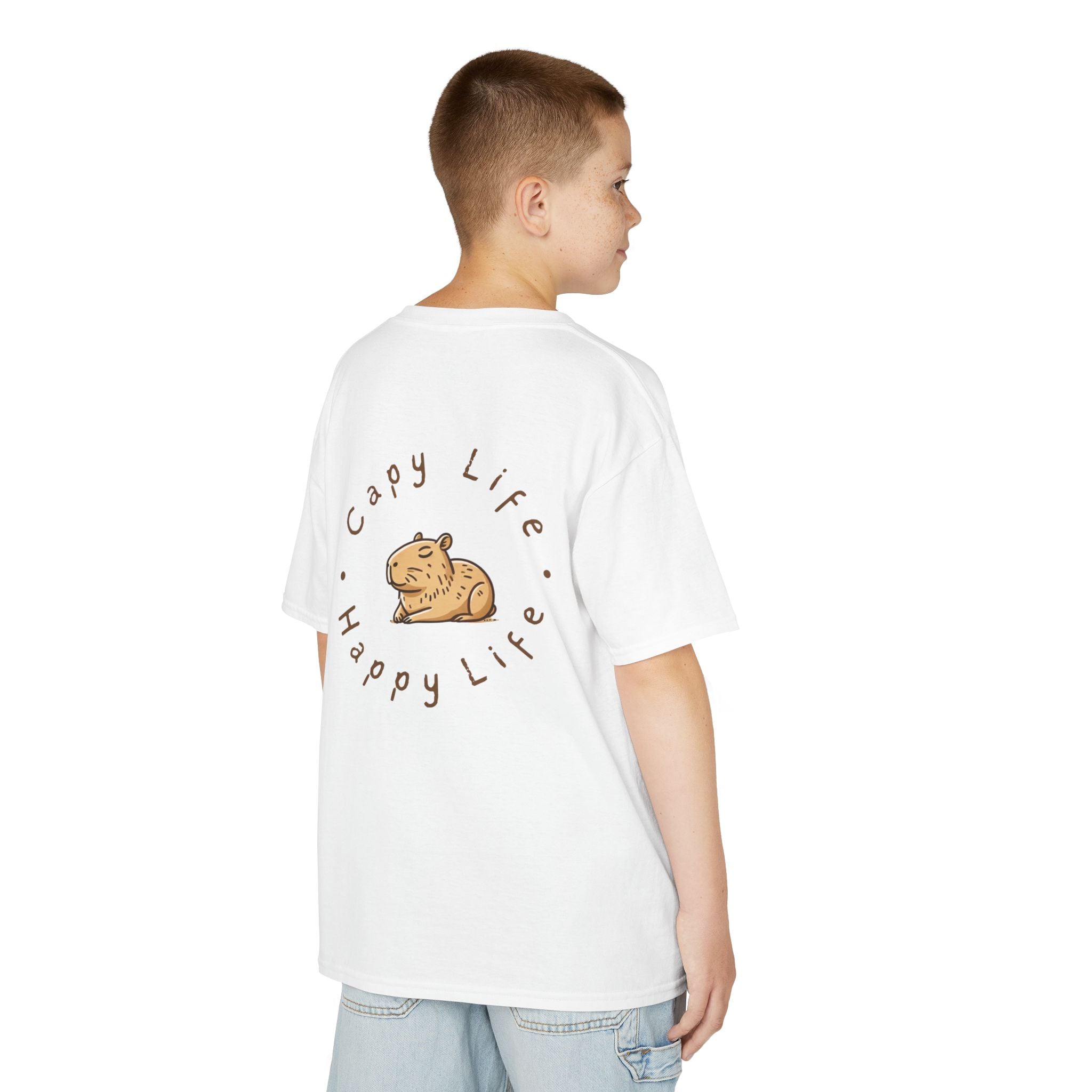 Kids Capybara Life Tee - Happy Life Graphic T-Shirt for Children