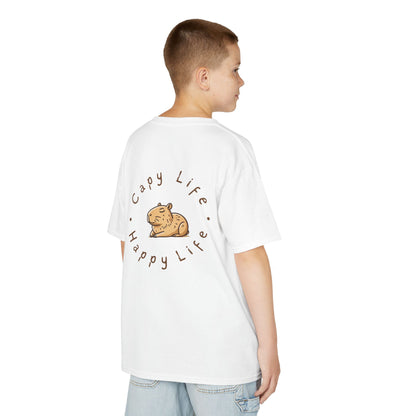 Kids Capybara Life Tee - Happy Life Graphic T-Shirt for Children