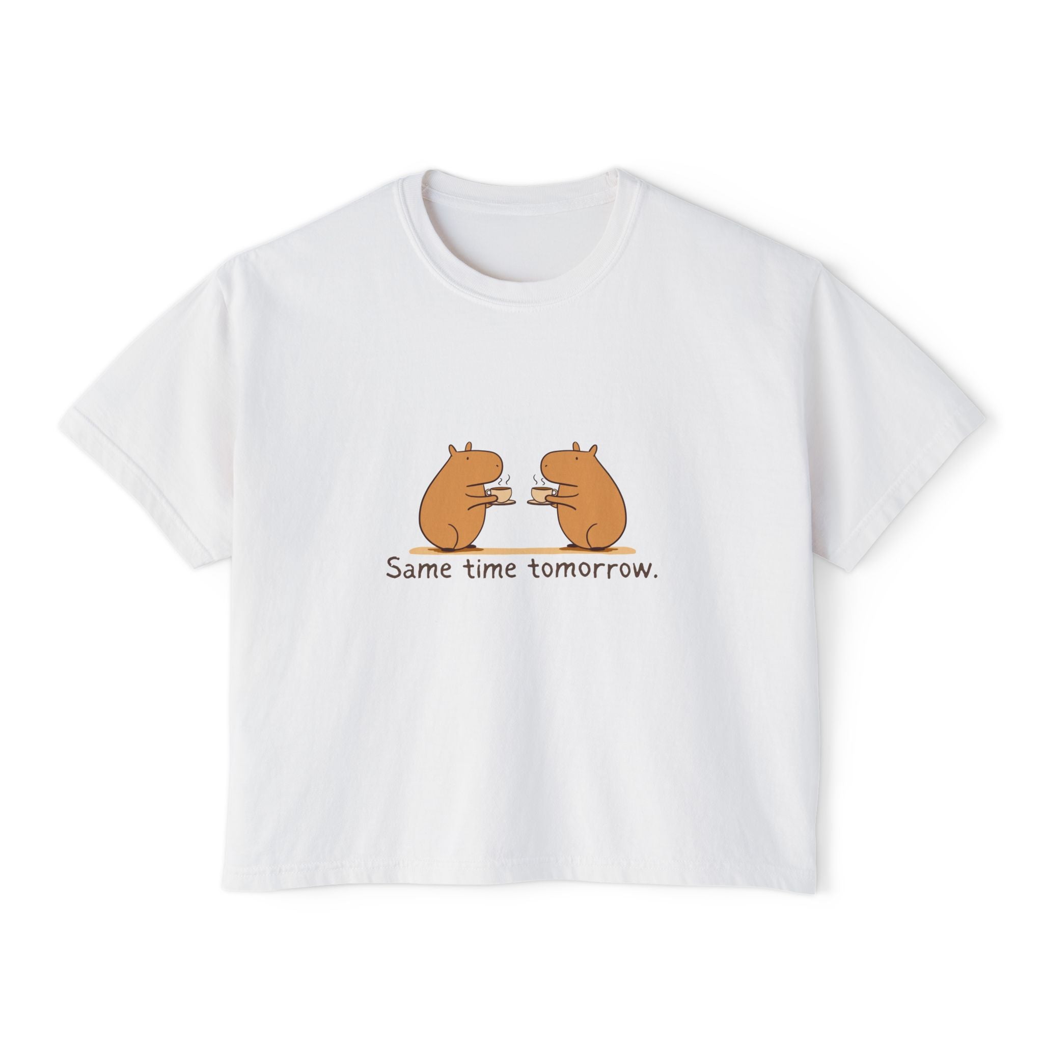 Capybara Boxy Tee – Same Time Tomorrow Shirt