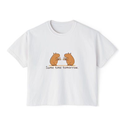 Capybara Boxy Tee – Same Time Tomorrow Shirt
