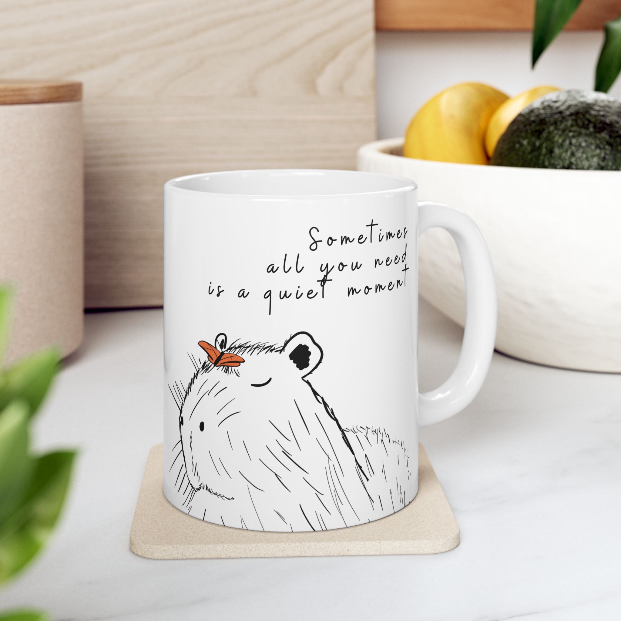 Sometimes All You Need Is a Quiet Moment Capybara Mug