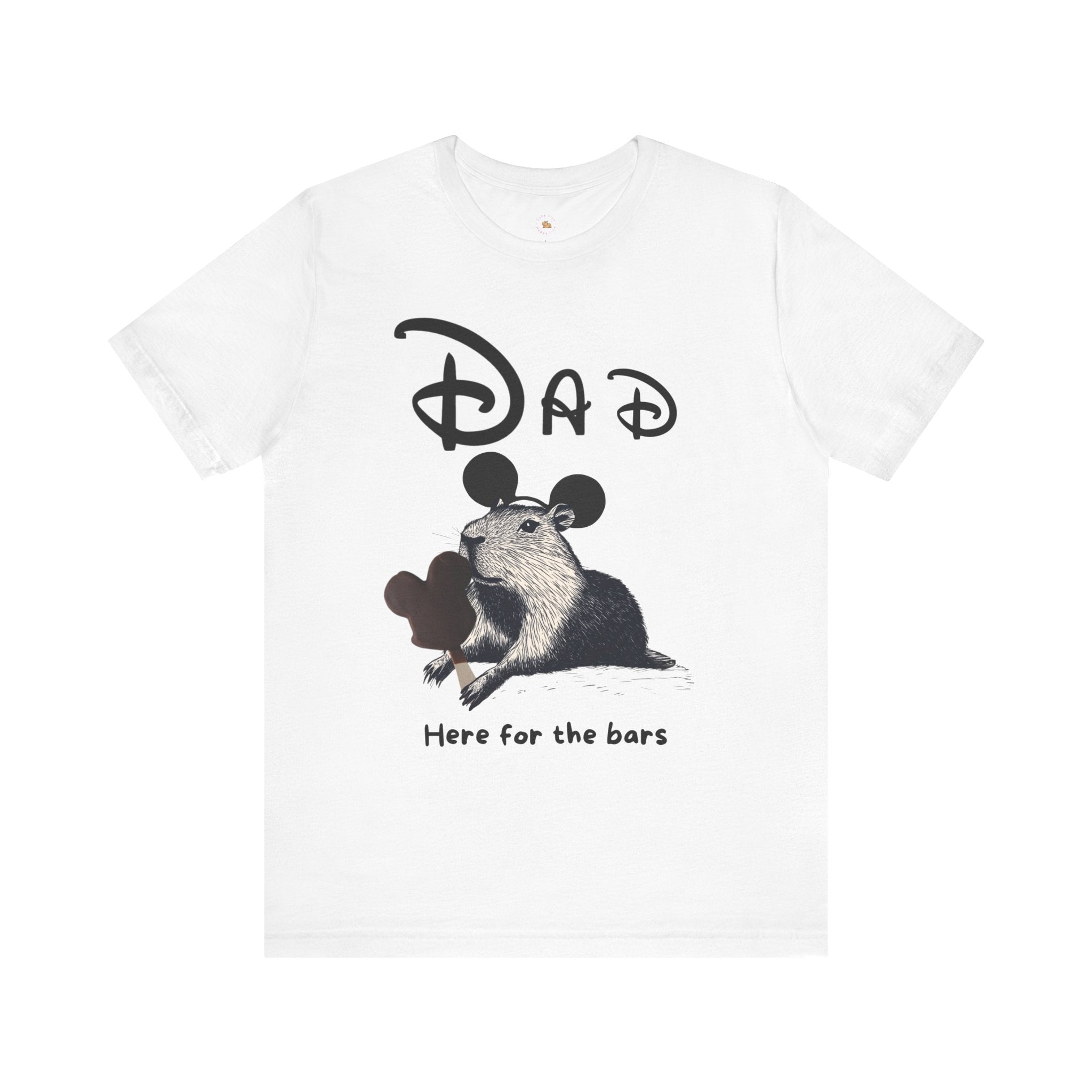 Dad Theme Park Here for the Bars Tee -  Capybara Ice Cream Unisex Jersey Short Sleeve Shirt