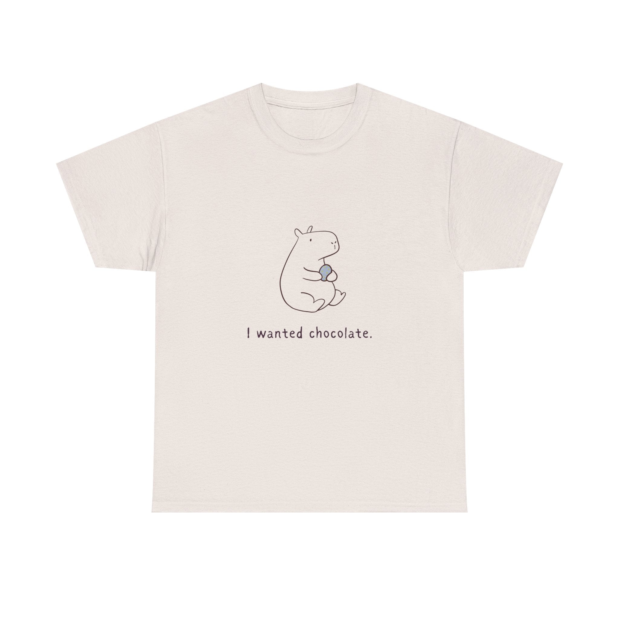 Funny Easter Capybara T-Shirt – “I Wanted Chocolate” Minimalist Easter Shirt, Cute Spring Graphic Tee