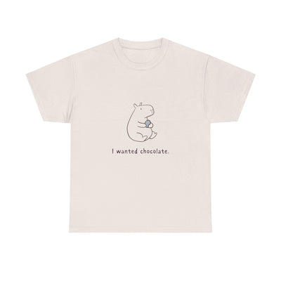 Funny Easter Capybara T-Shirt – “I Wanted Chocolate” Minimalist Easter Shirt, Cute Spring Graphic Tee