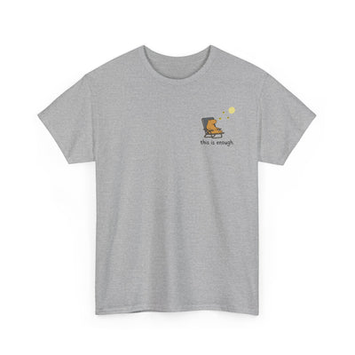 “This Is Enough” Left Chest Capybara Moonlight Heavy Tee