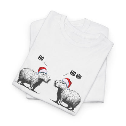 Ho Ho Ho Capybara Adult T-Shirt – The Unbothered Holiday Classic