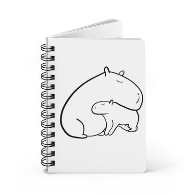 Capybara Cuddles Notebook – Cute Animal Spiral Journal