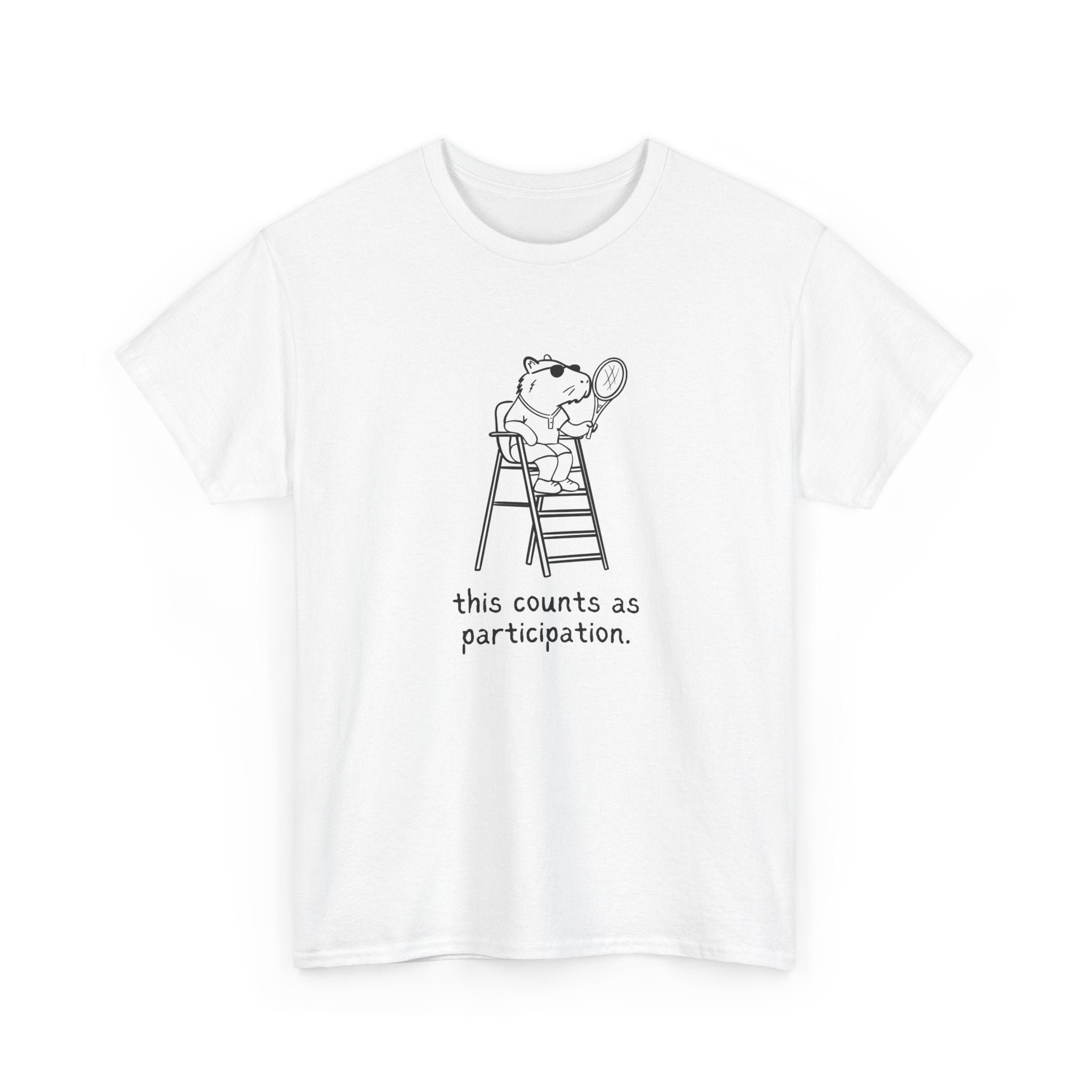 Country Club Parody – Capybara Tennis “This Counts as Participation” Heavy Tee