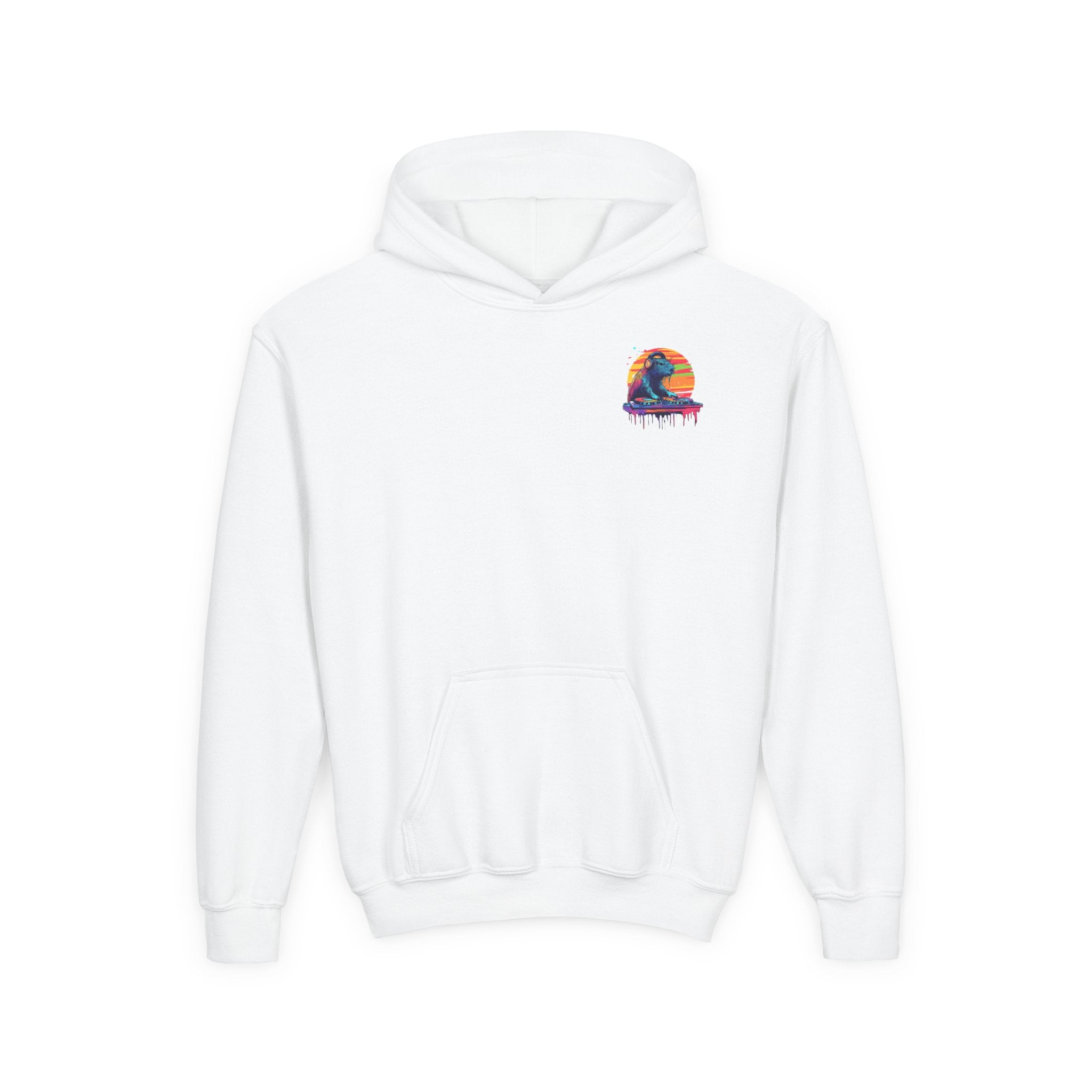DJ Capybara Kids Hoodie | Music Lover Sweatshirt, Festival Vibes for Kids
