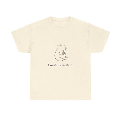 Funny Easter Capybara T-Shirt – “I Wanted Chocolate” Minimalist Easter Shirt, Cute Spring Graphic Tee