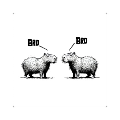 Bro Bro Sticker – Funny Capybara Meme Vinyl Sticker for Water Bottles & Laptops