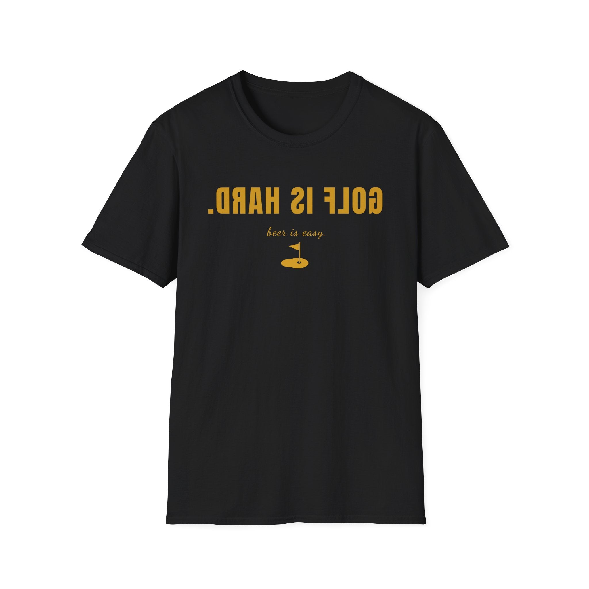 Backwards 'Golf is Hard' - Unisex Softstyle Tee